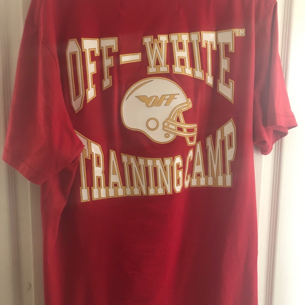 Off white T-shirt. Xl but fits L very well